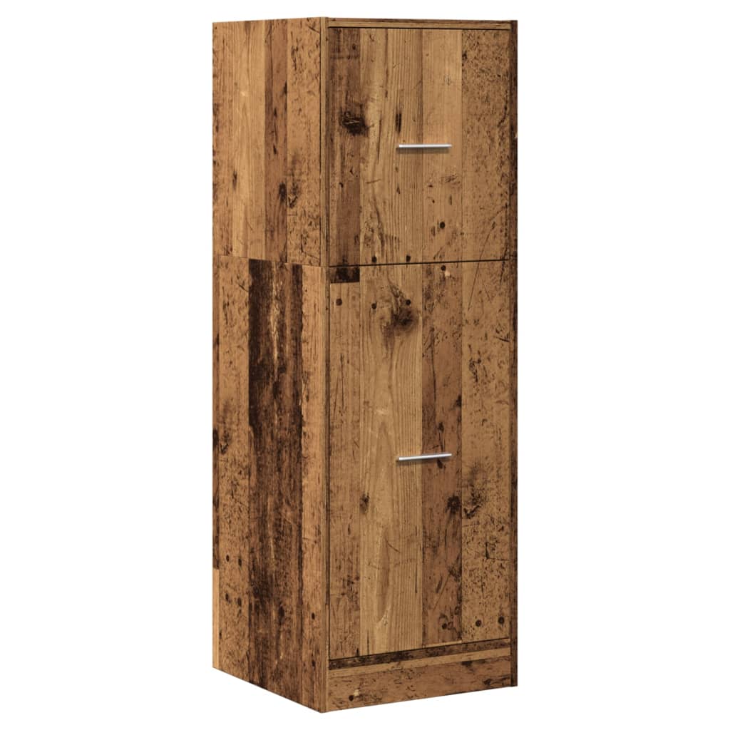 Armoire d'apothicaire vieux bois 40x41x118 cm bois d'ingénierie