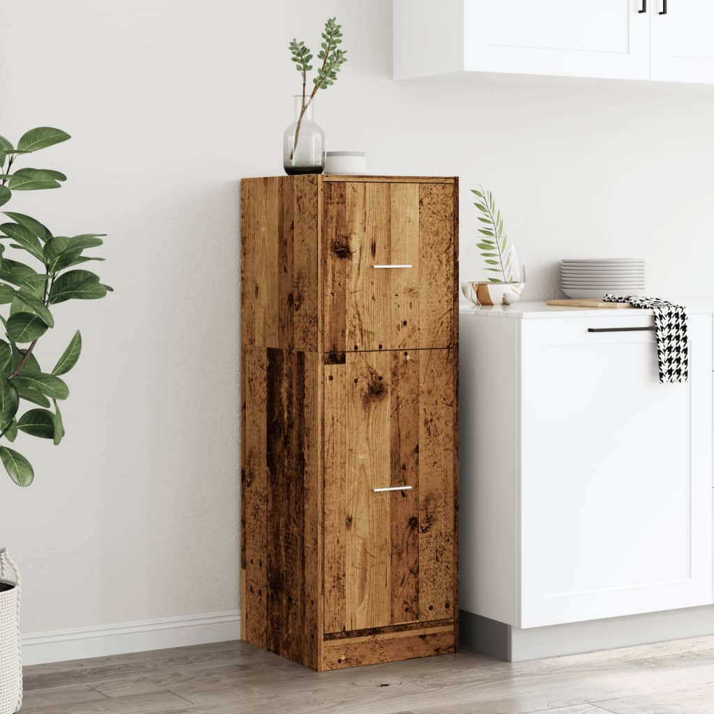 Armoire d'apothicaire vieux bois 40x41x118 cm bois d'ingénierie