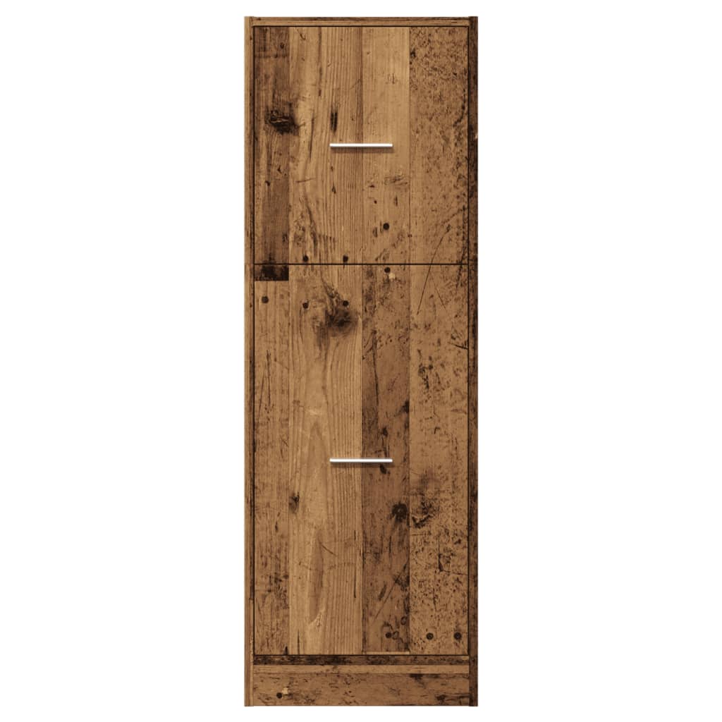 Armoire d'apothicaire vieux bois 40x41x118 cm bois d'ingénierie