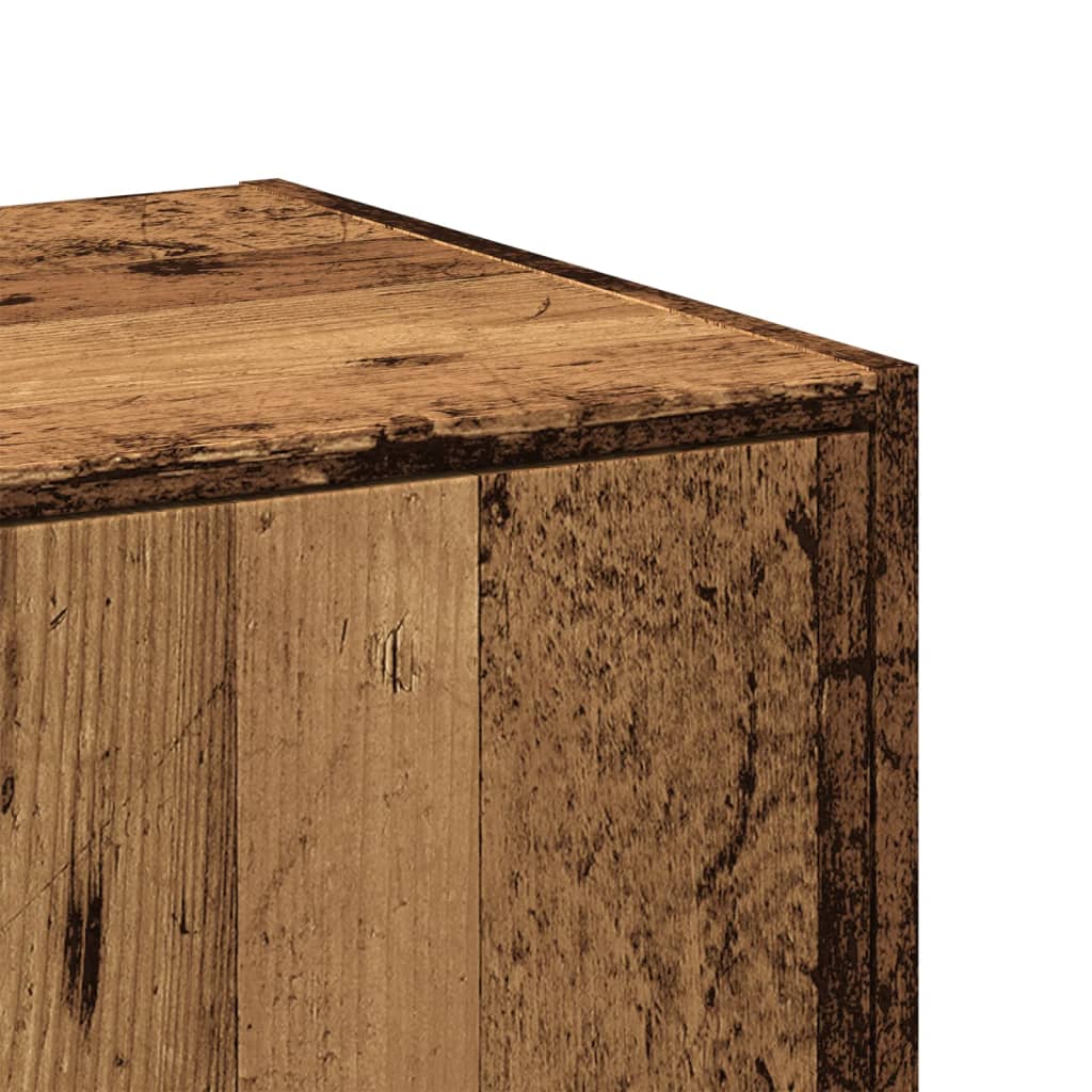 Armoire d'apothicaire vieux bois 40x41x118 cm bois d'ingénierie