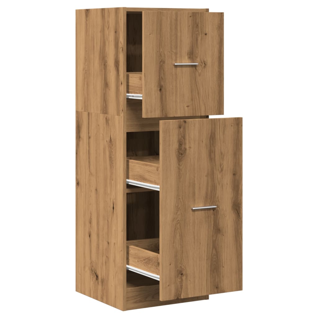 Armoire d'apothicaire chêne artisanal bois d'ingénierie