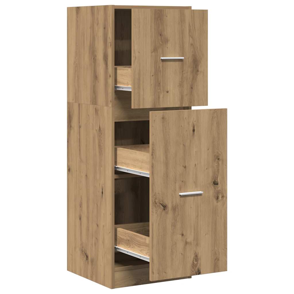 Armoire d'apothicaire chêne artisanal bois d'ingénierie - XIOS