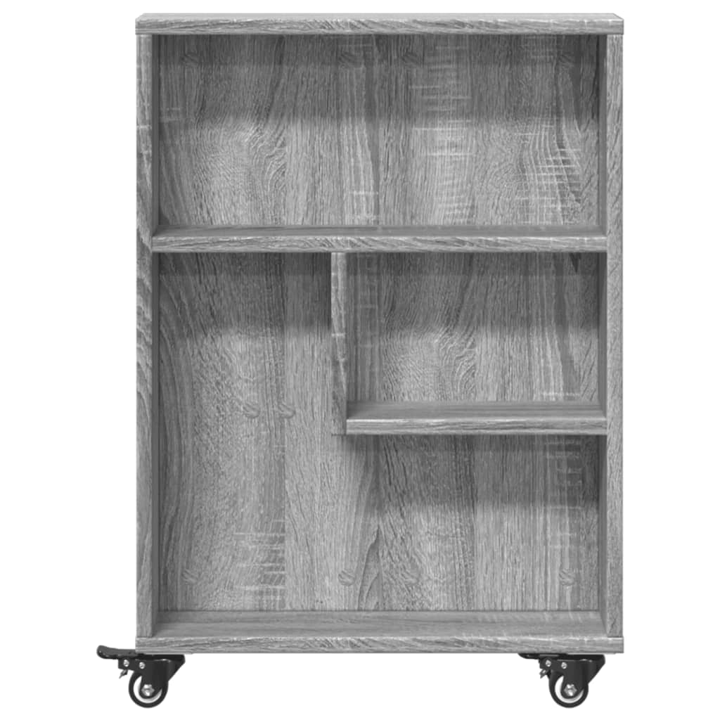 Chariot de rangement étroit sonoma gris bois d'ingénierie - XIOS