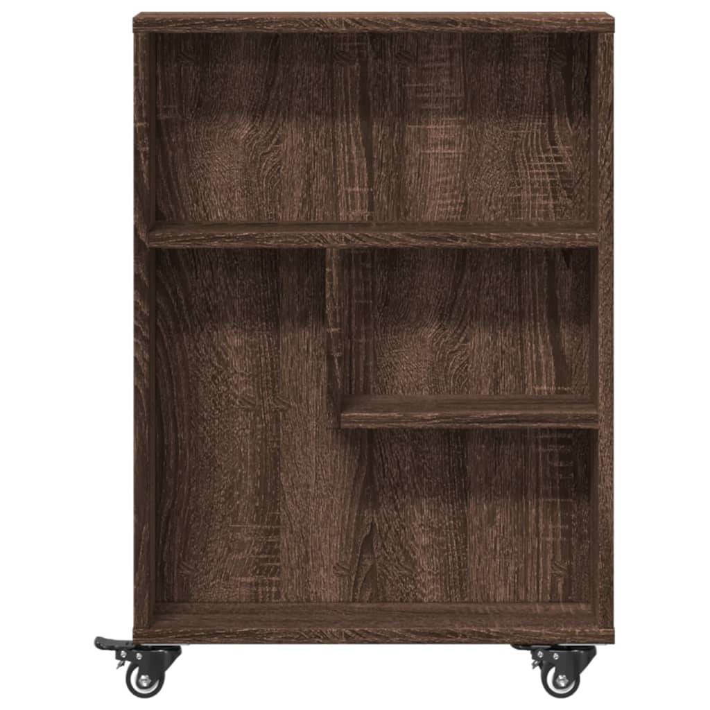 Chariot de rangement étroit chêne marron bois d'ingénierie - XIOS