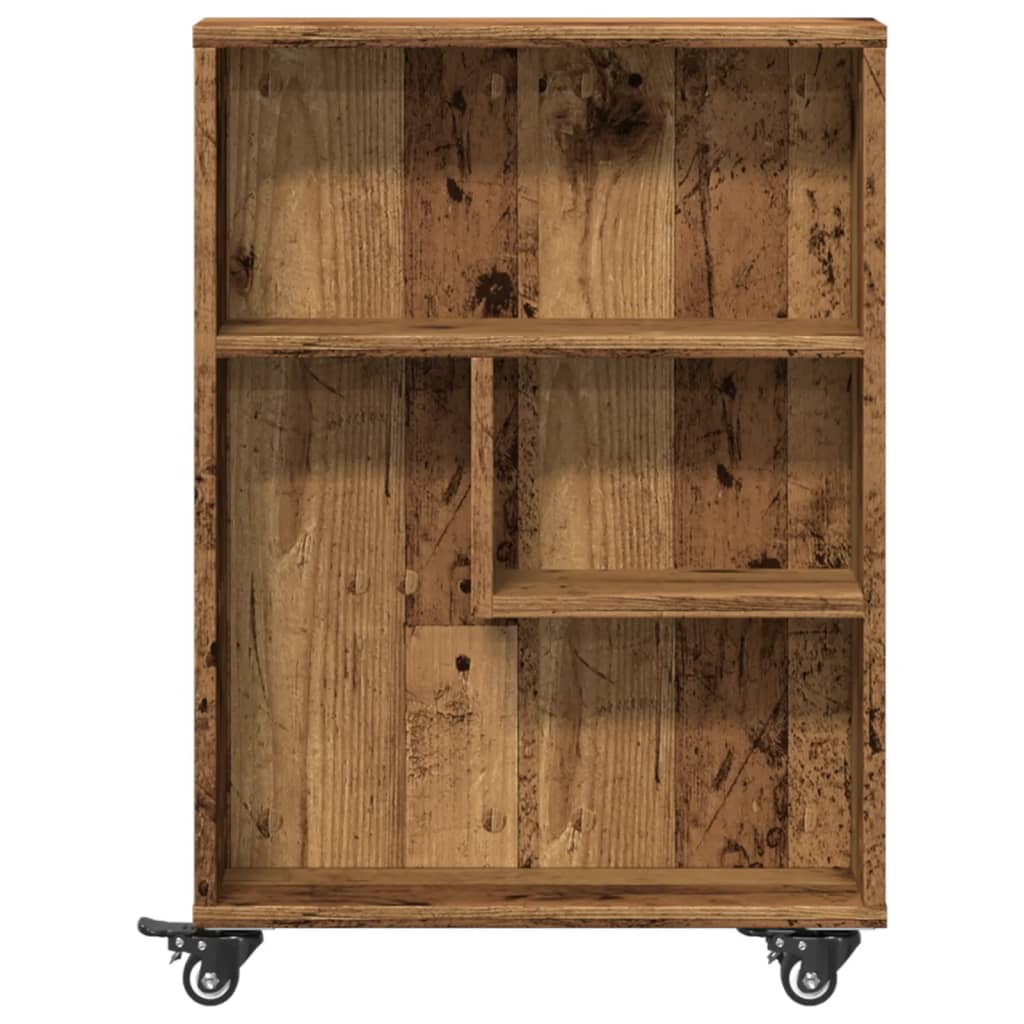 Chariot de rangement étroit vieux bois bois d'ingénierie - XIOS
