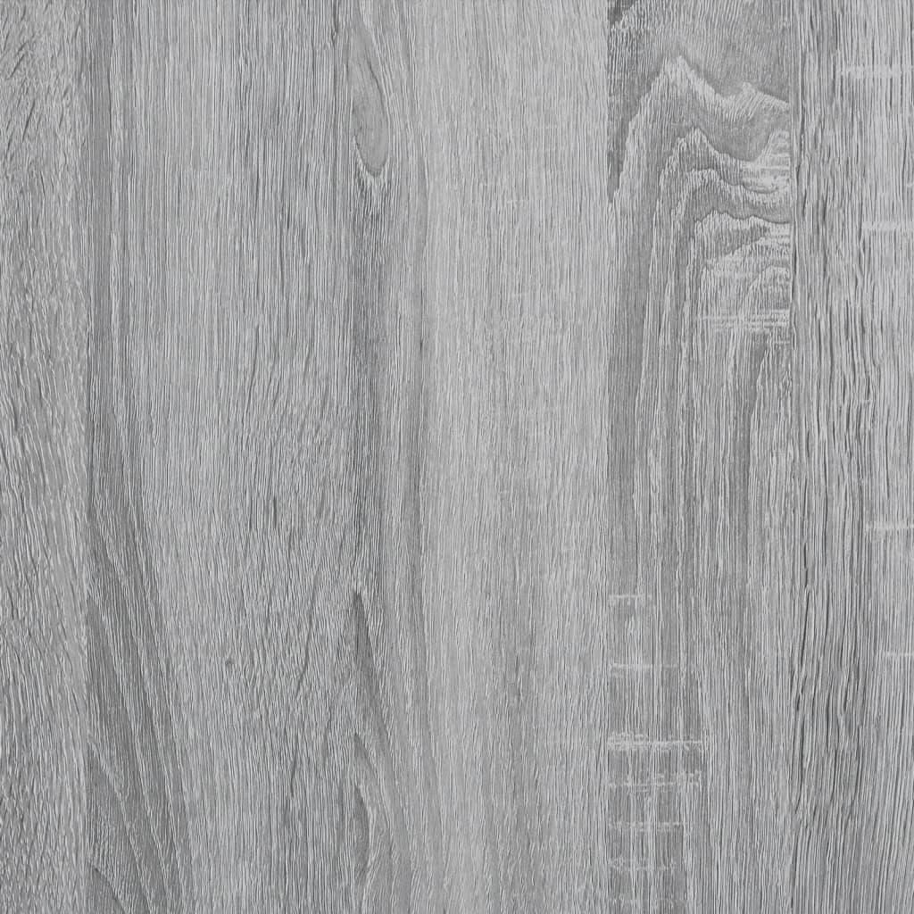 Meuble étroit de salle de bain à roulettes sonoma gris
