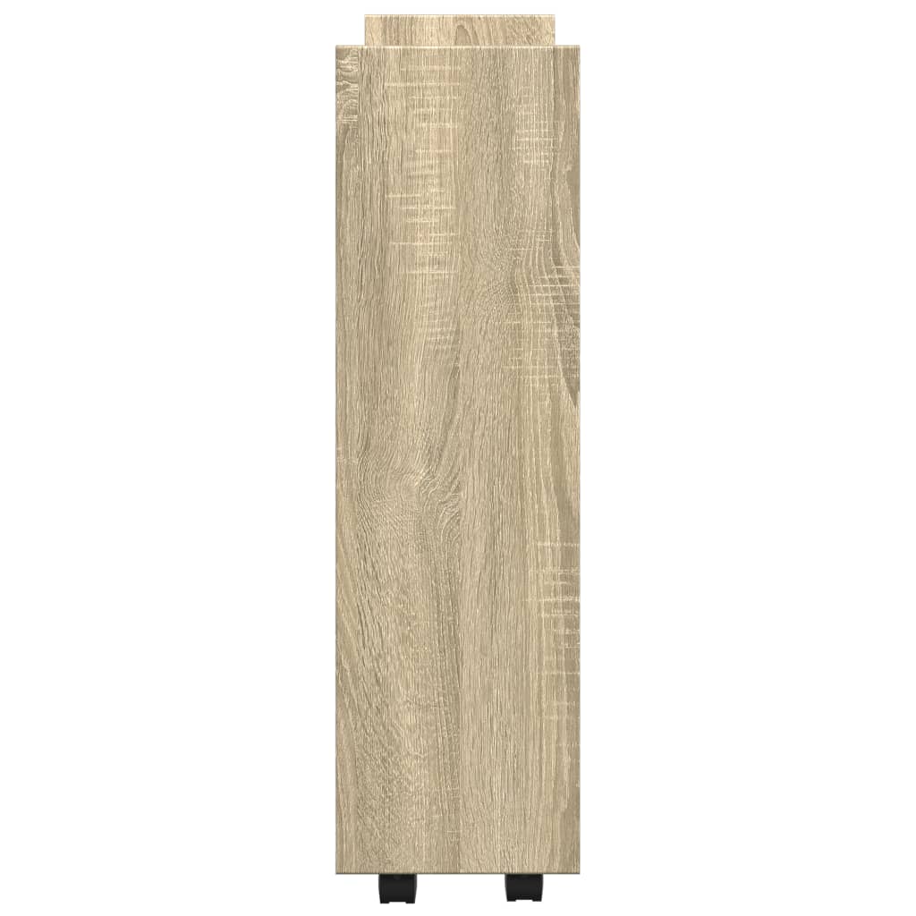 Chariot de rangement étroit 3 niveaux chêne sonoma - XIOS