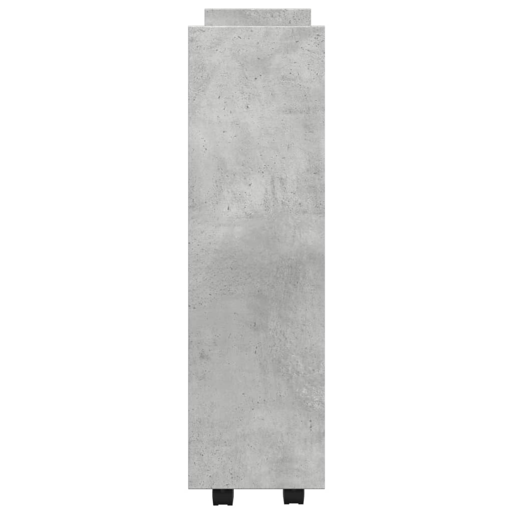 Chariot de rangement étroit 3 niveaux gris béton - XIOS