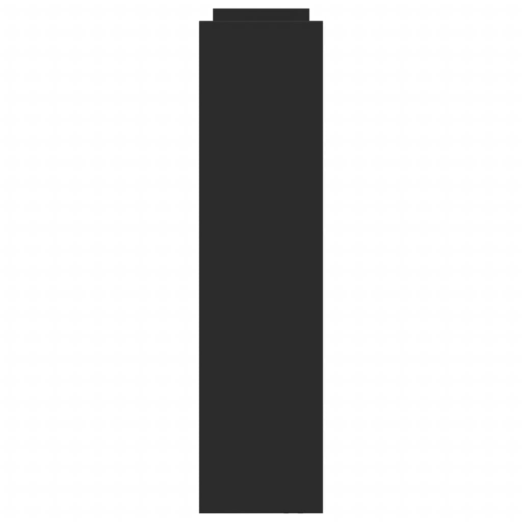 Chariot de rangement étroit 4 niveaux noir bois d'ingénierie - XIOS