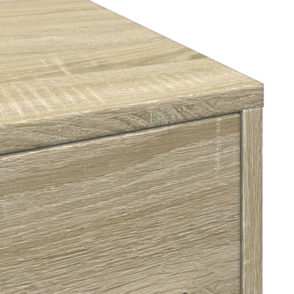 Armoire de salle de bain étroite avec roulettes chêne sonoma