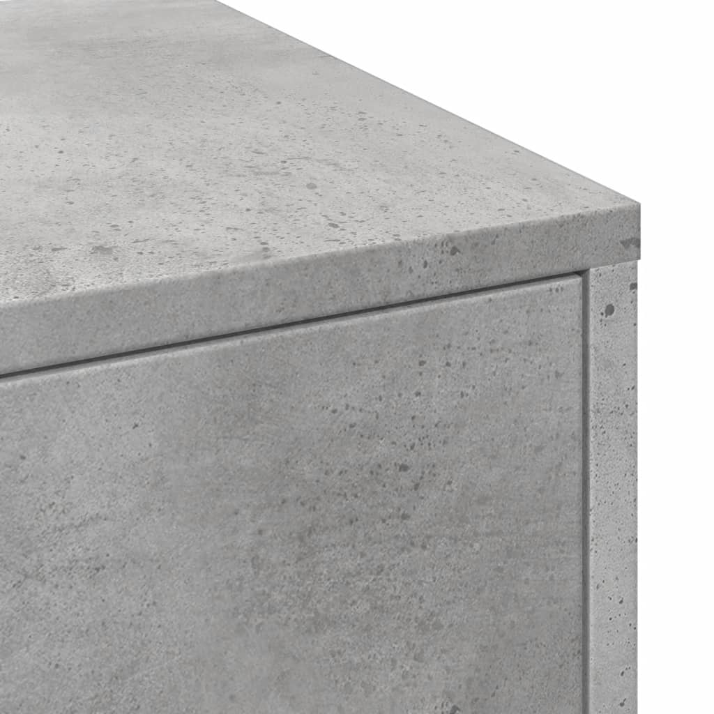 Armoire de salle de bain étroite avec roulettes gris béton