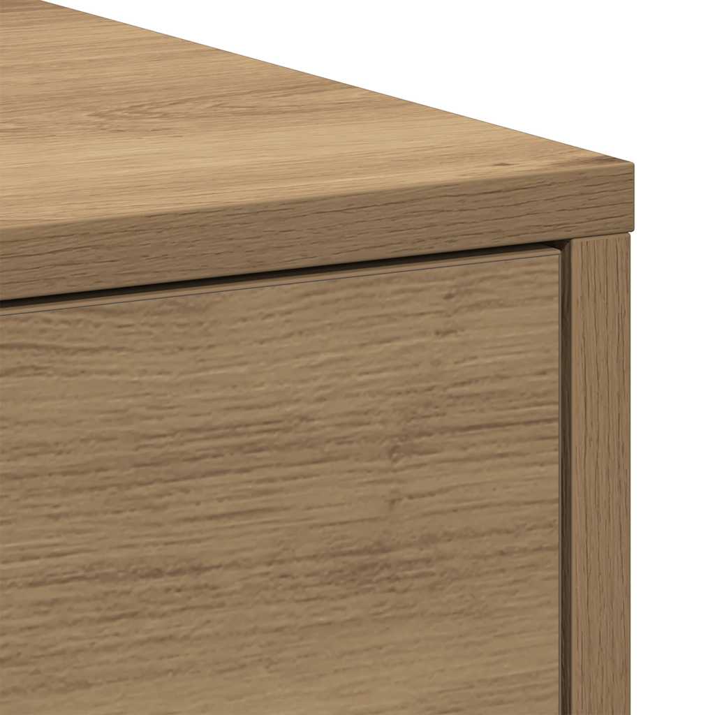 Armoire de salle de bain étroite avec roulettes chêne artisanal - XIOS