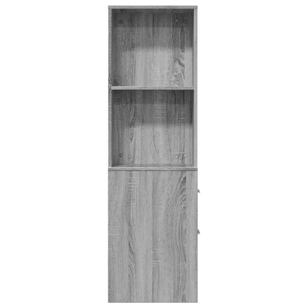 Armoire de salle de bain étroite avec roulettes sonoma gris - XIOS