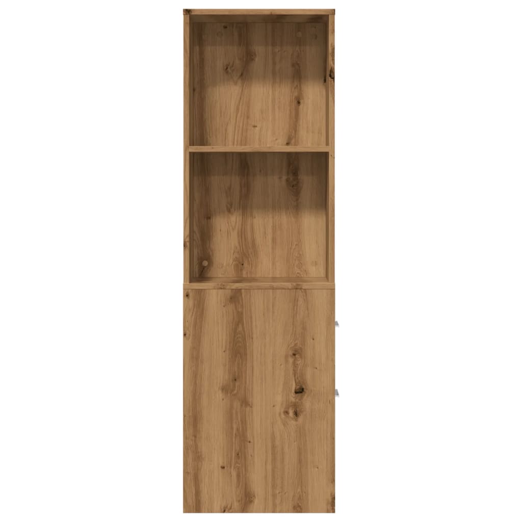 Armoire de salle de bain étroite avec roulettes chêne artisanal Casiers & armoires de rangement vidaXL