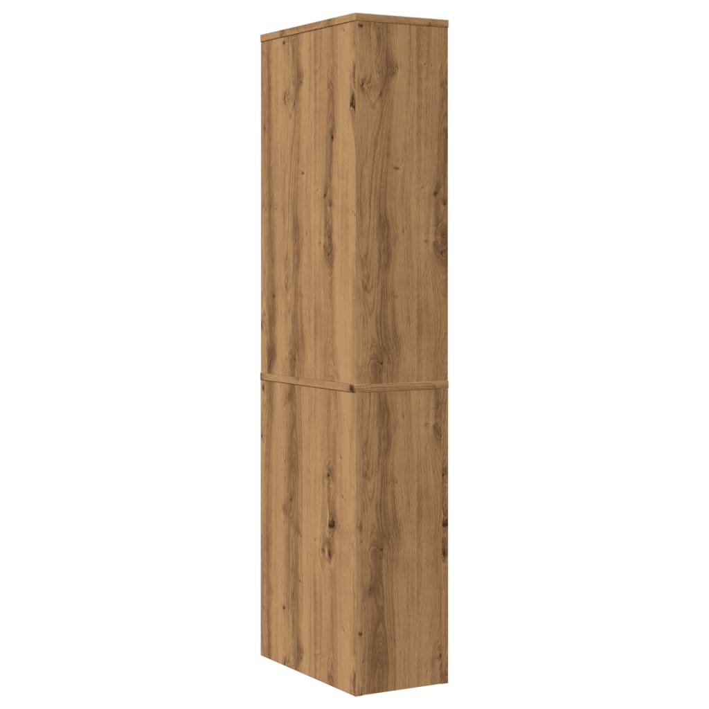 Armoire de salle de bain étroite avec roulettes chêne artisanal Casiers & armoires de rangement vidaXL