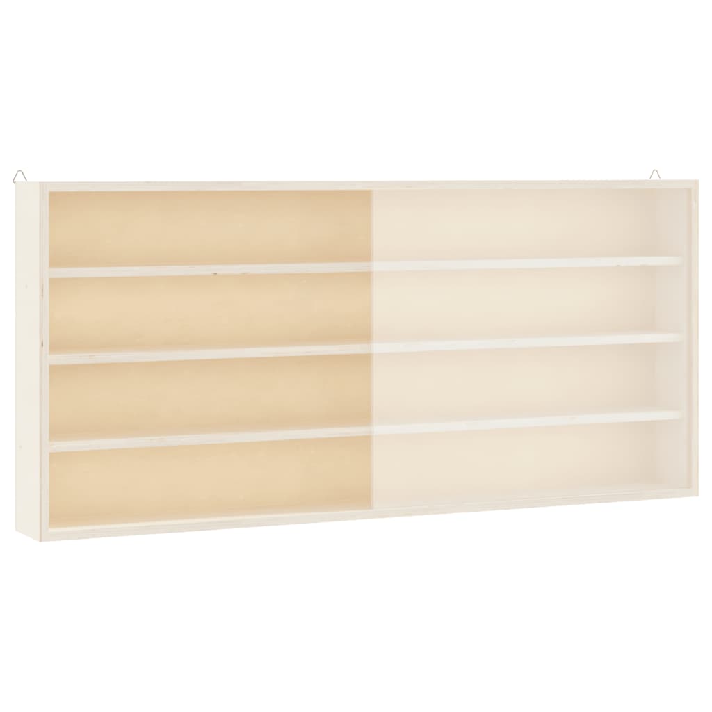 Vitrine de collection en bois avec portes 80x8,5x37 cm - XIOS