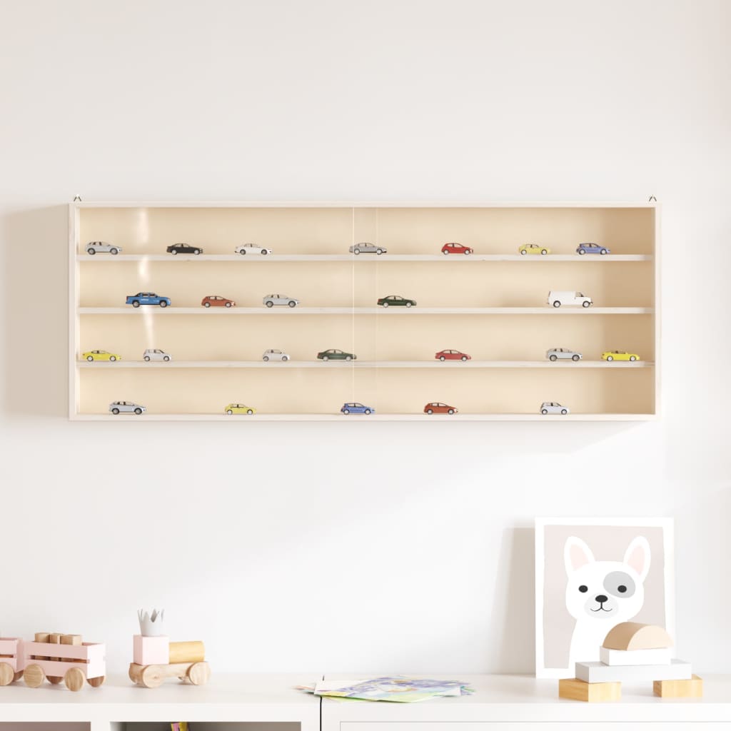 Vitrine de collection en bois avec portes 100x8,5x37 cm - XIOS