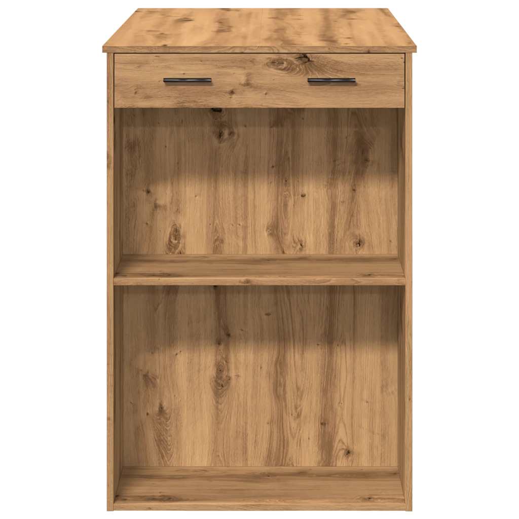 Table de bar chêne artisanal 102x70x103,5 cm bois d'ingénierie - XIOS