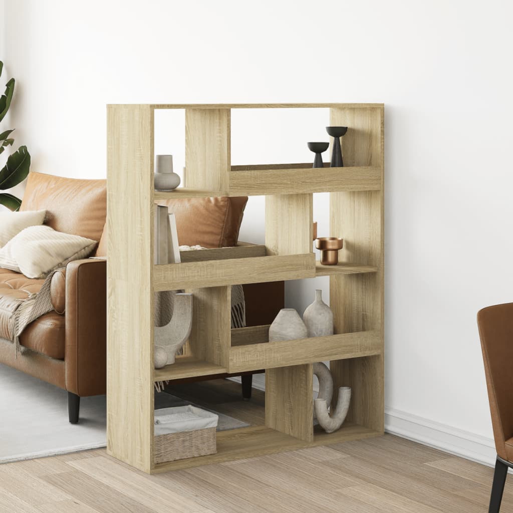 Bibliothèque chêne sonoma 100x33x125,5 cm bois d'ingénierie - XIOS