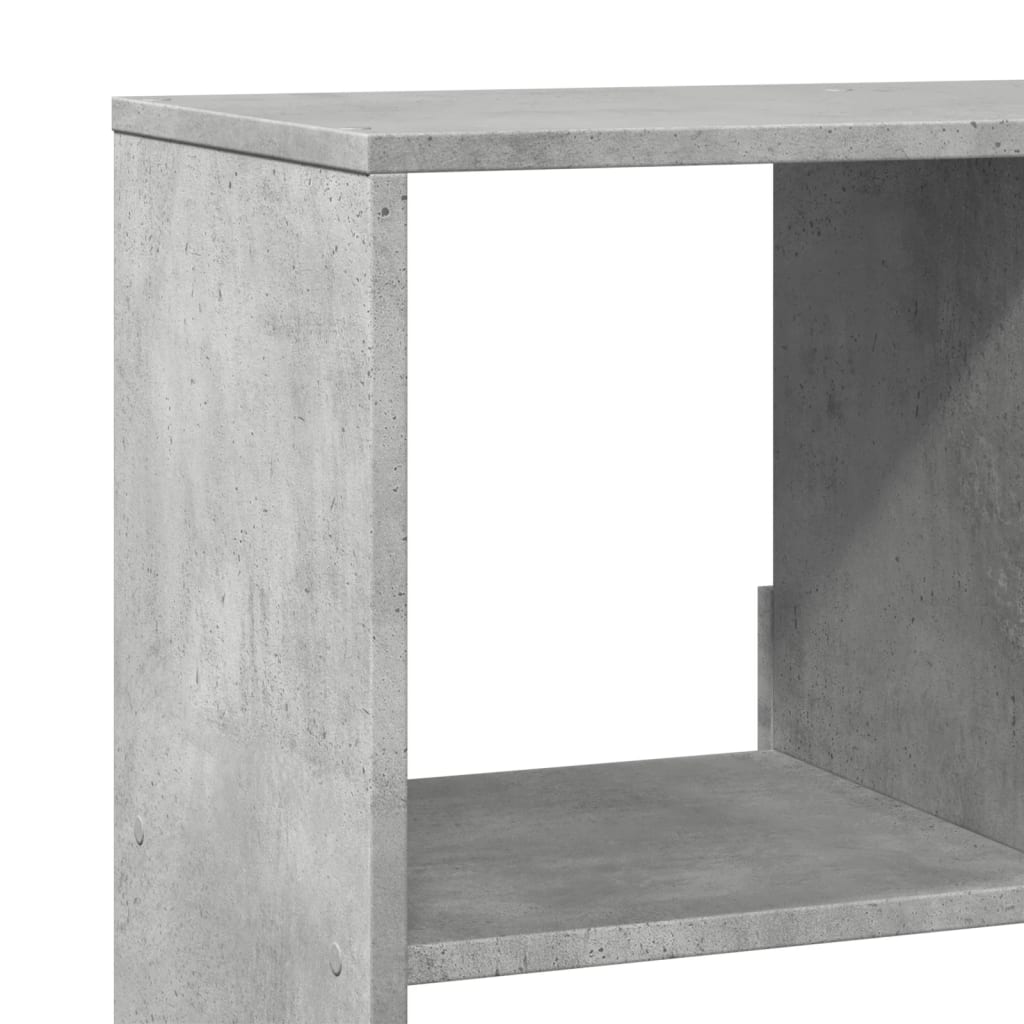 Bibliothèque gris béton 100x33x125,5 cm bois d'ingénierie - XIOS