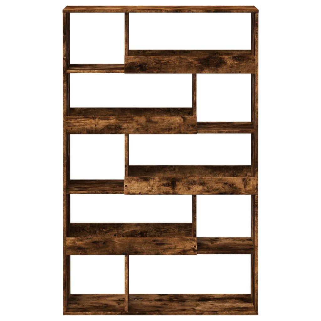 Bibliothèque chêne fumé 100x33x156,5 cm bois d'ingénierie - XIOS