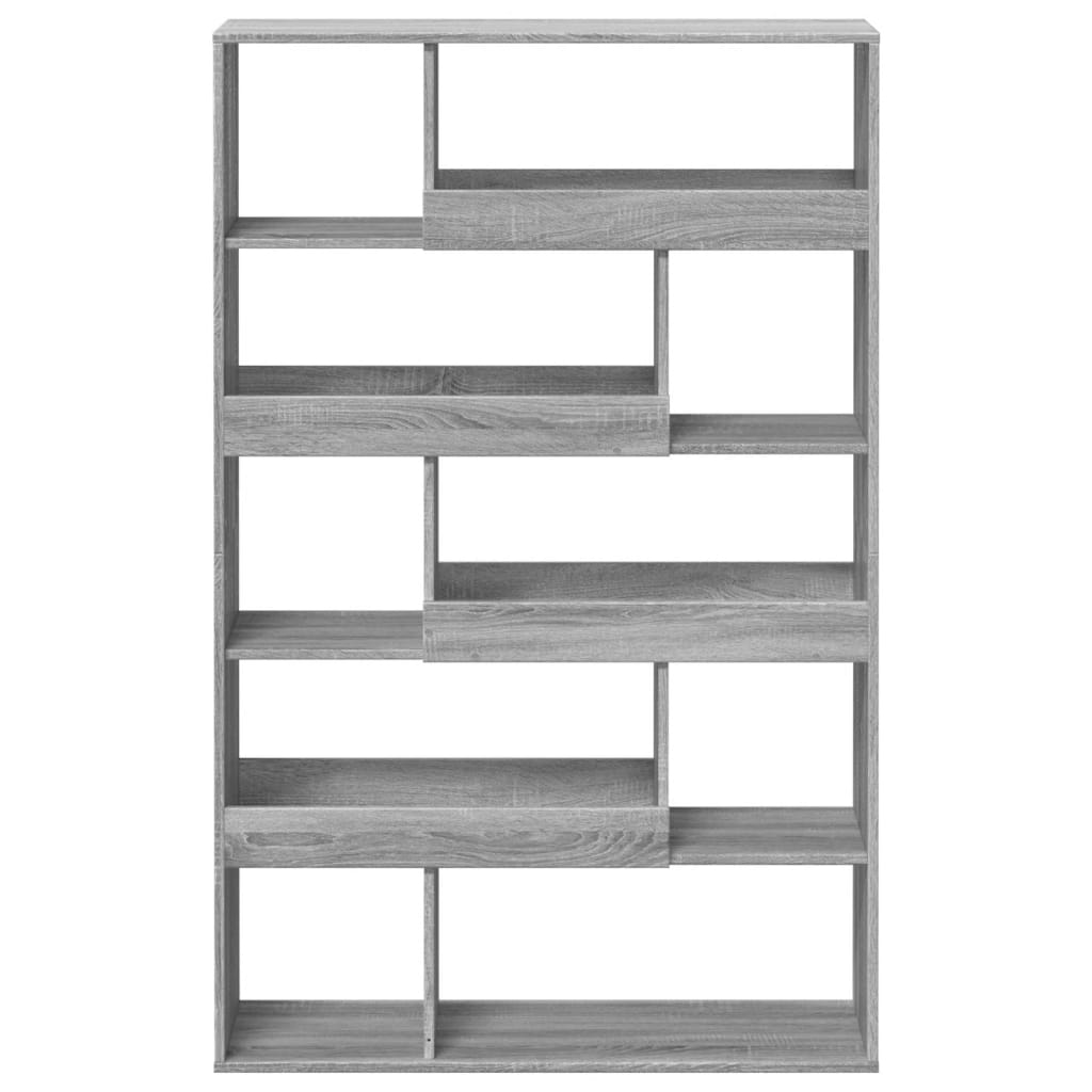Bibliothèque sonoma gris 100x33x156,5 cm bois d'ingénierie - XIOS