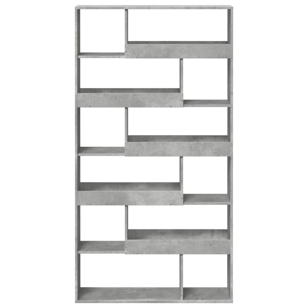 Bibliothèque gris béton 100x33x187,5 cm bois d'ingénierie - XIOS