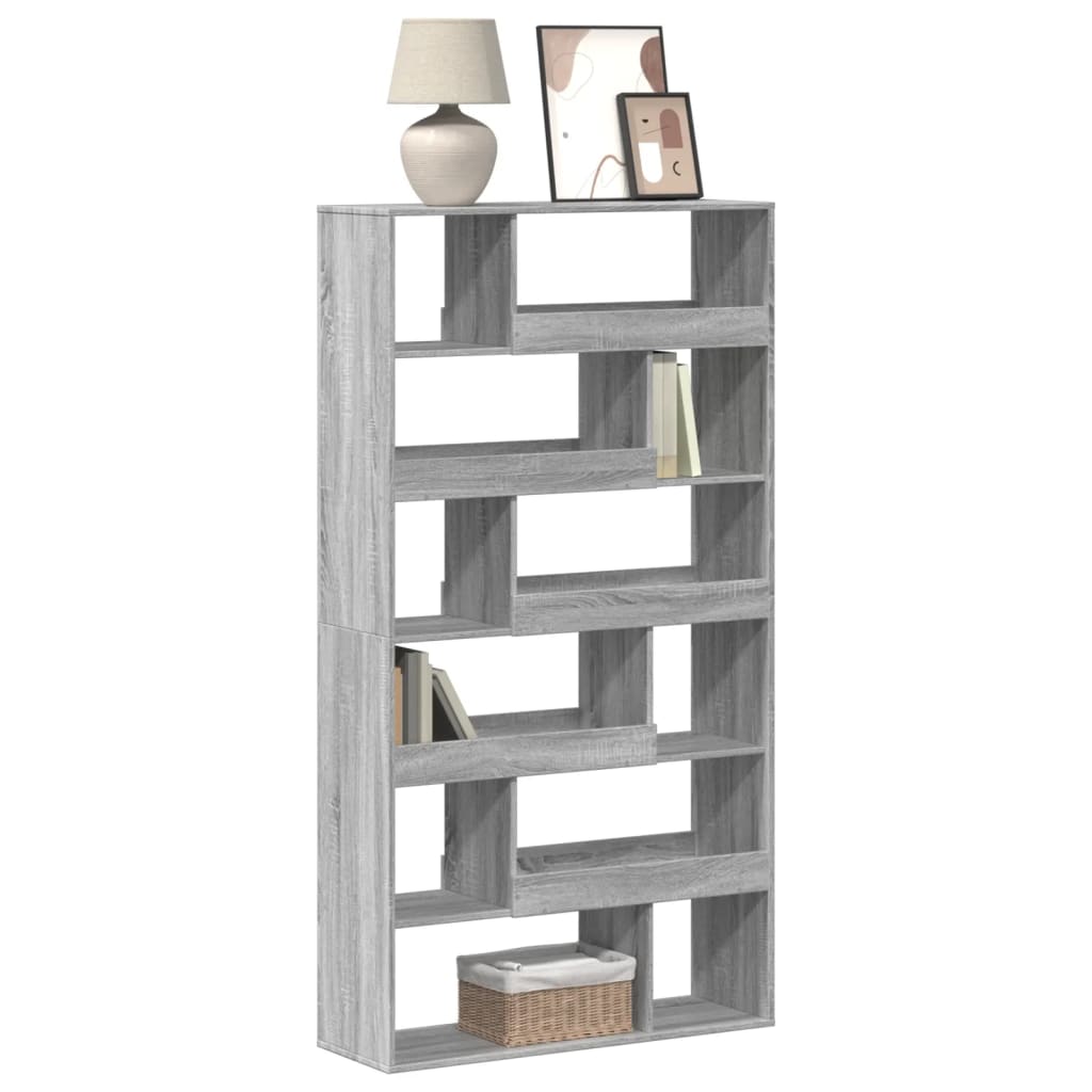 Bibliothèque sonoma gris 100x33x187,5 cm bois d'ingénierie - XIOS