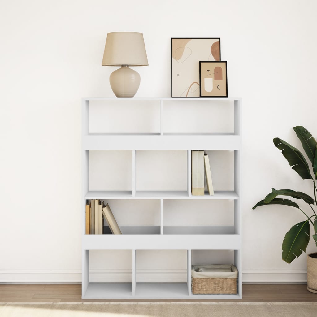 Bibliothèque blanc 100x33x125,5 cm bois d'ingénierie - XIOS