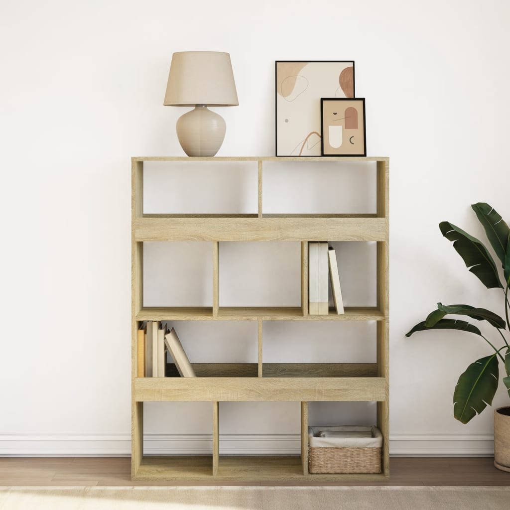 Bibliothèque chêne sonoma 100x33x125,5 cm bois d'ingénierie - XIOS