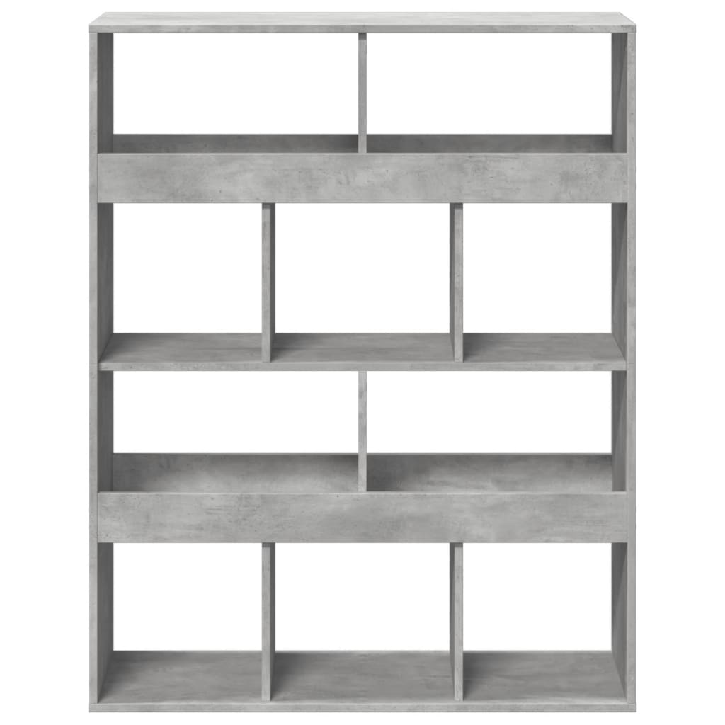 Bibliothèque gris béton 100x33x125,5 cm bois d'ingénierie - XIOS