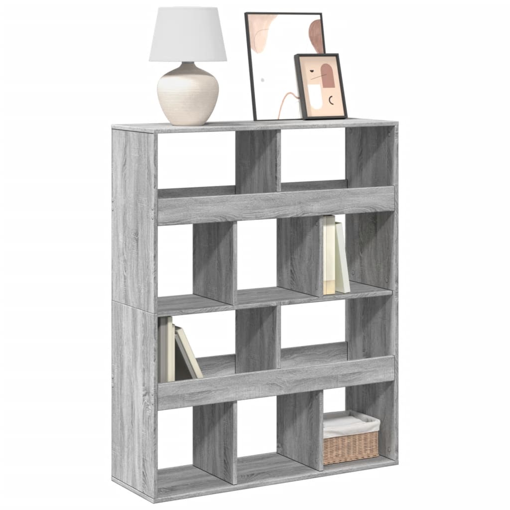 Bibliothèque sonoma gris 100x33x125,5 cm bois d'ingénierie - XIOS