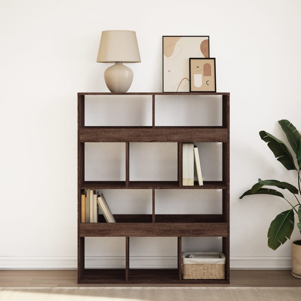 Bibliothèque chêne marron 100x33x125,5 cm bois d'ingénierie - XIOS