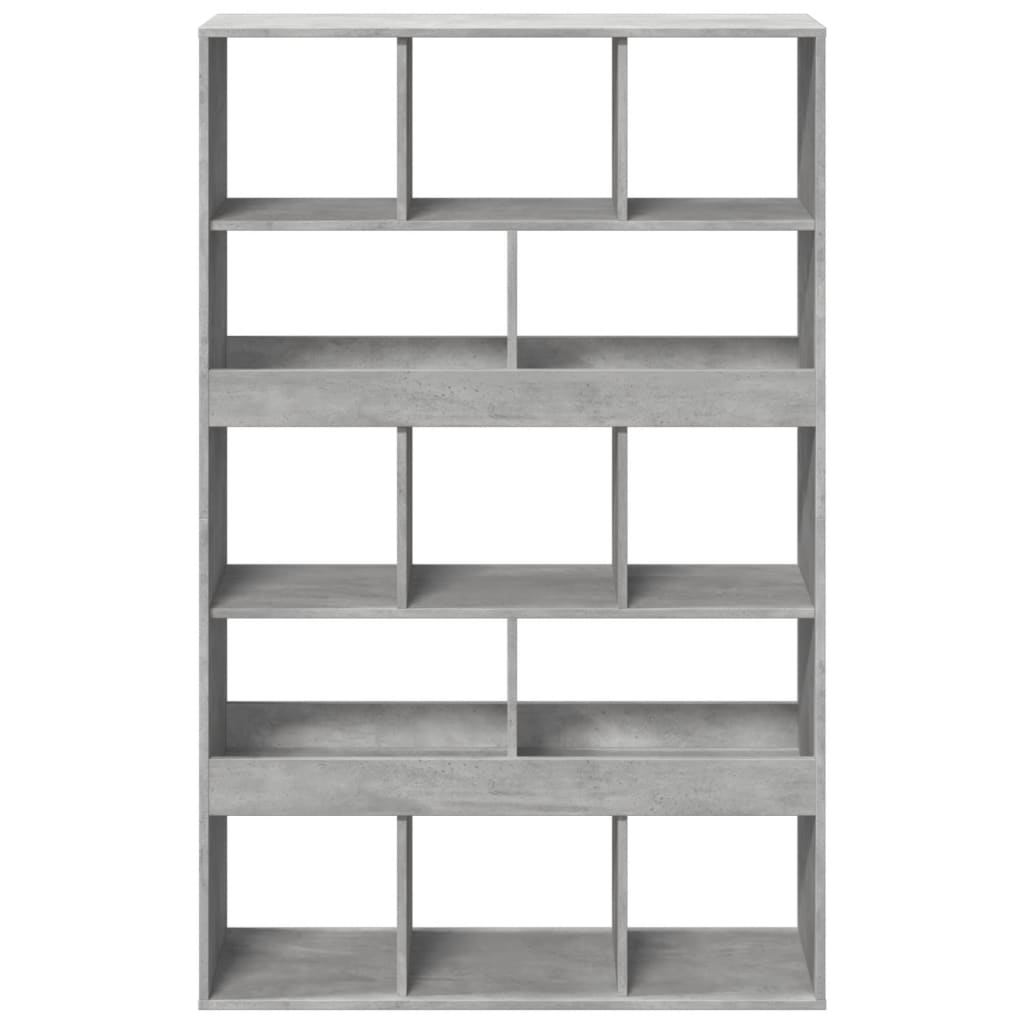 Bibliothèque gris béton 100x33x156,5 cm bois d'ingénierie - XIOS