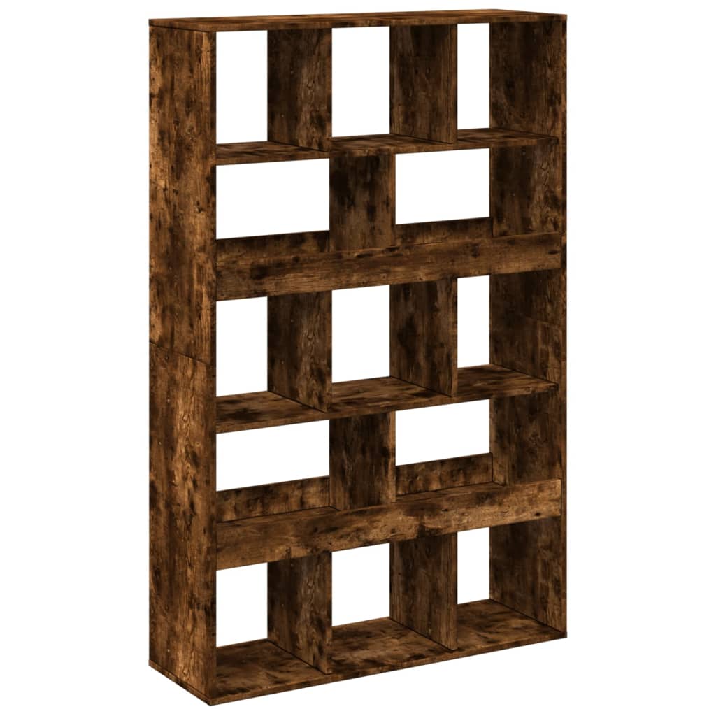 Bibliothèque chêne fumé 100x33x156,5 cm bois d'ingénierie - XIOS