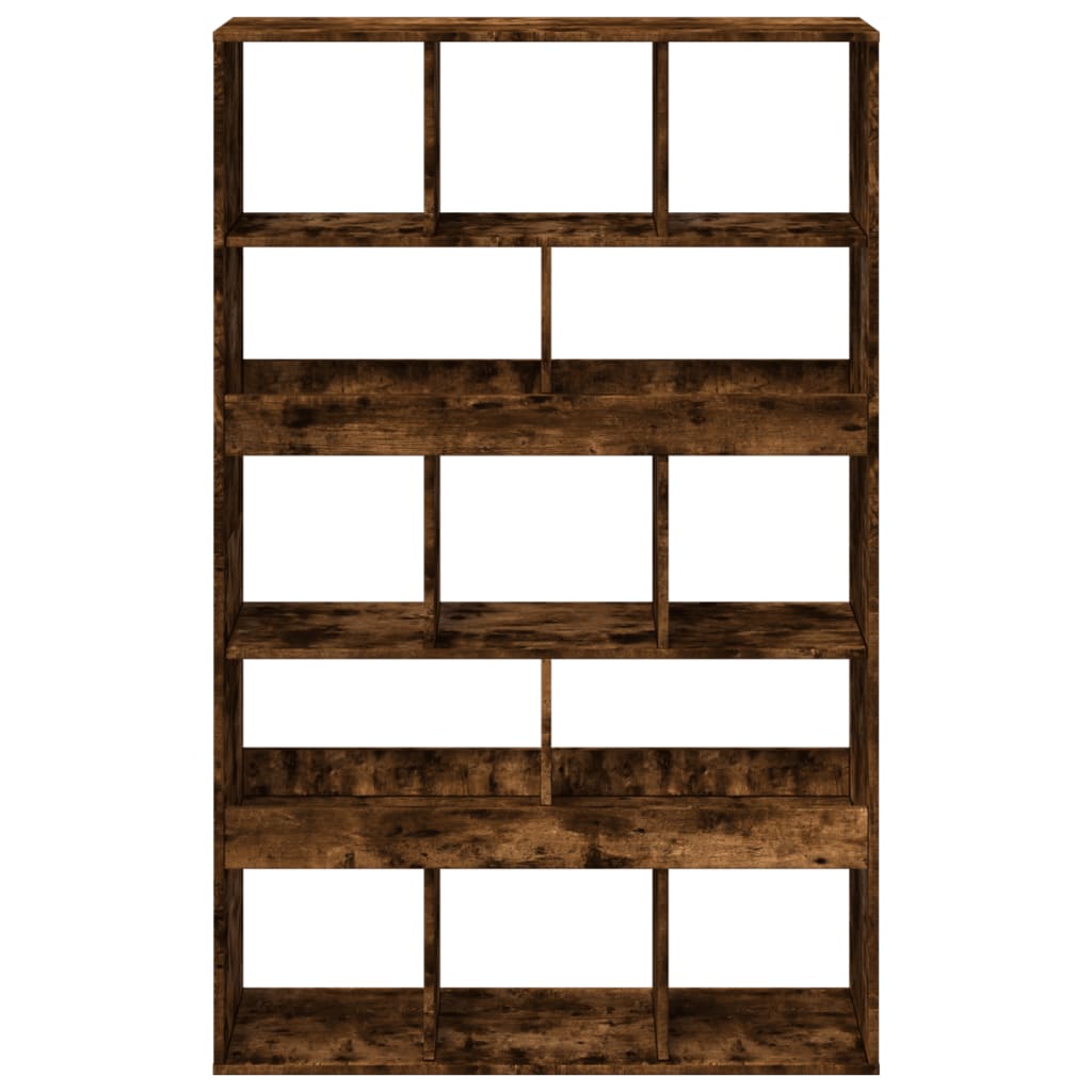 Bibliothèque chêne fumé 100x33x156,5 cm bois d'ingénierie - XIOS