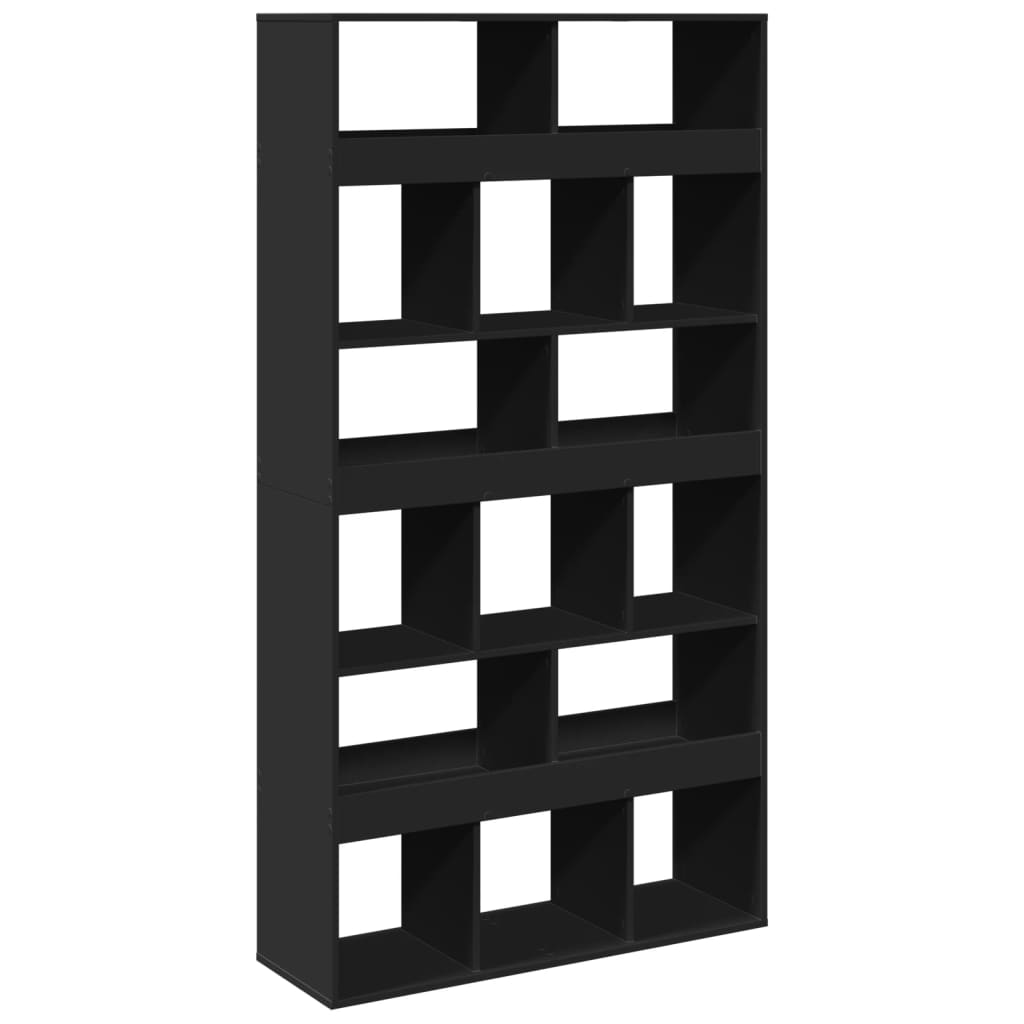 Bibliothèque noir 100x33x187,5 cm bois d'ingénierie - XIOS