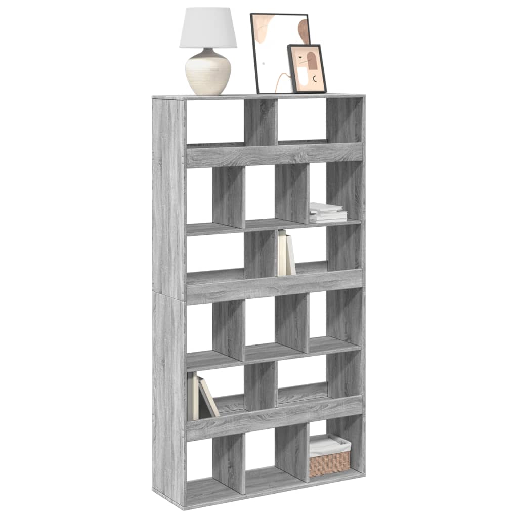 Bibliothèque sonoma gris 100x33x187,5 cm bois d'ingénierie - XIOS