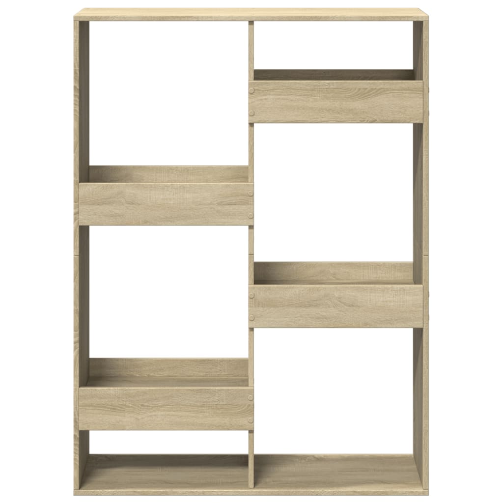 Bibliothèque chêne sonoma 100x33x135 cm bois d'ingénierie - XIOS
