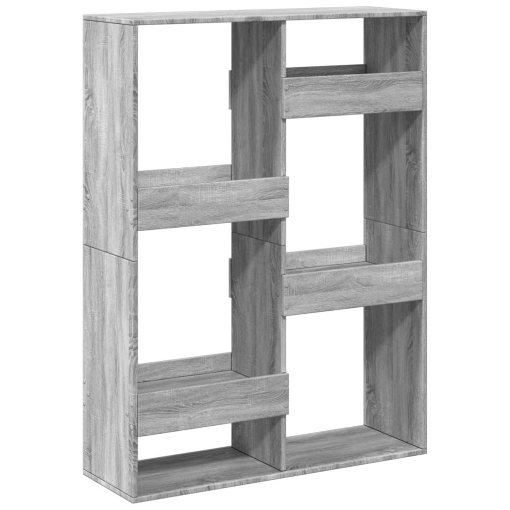 Bibliothèque sonoma gris 100x33x135 cm bois d'ingénierie - XIOS