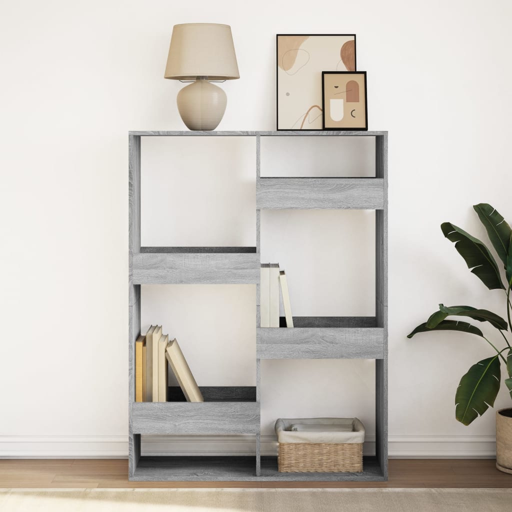 Bibliothèque sonoma gris 100x33x135 cm bois d'ingénierie - XIOS