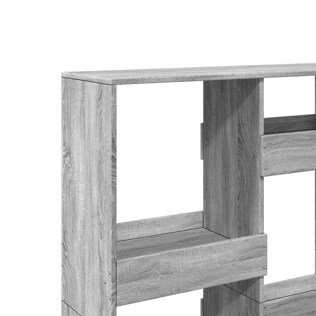 Bibliothèque sonoma gris 100x33x135 cm bois d'ingénierie - XIOS