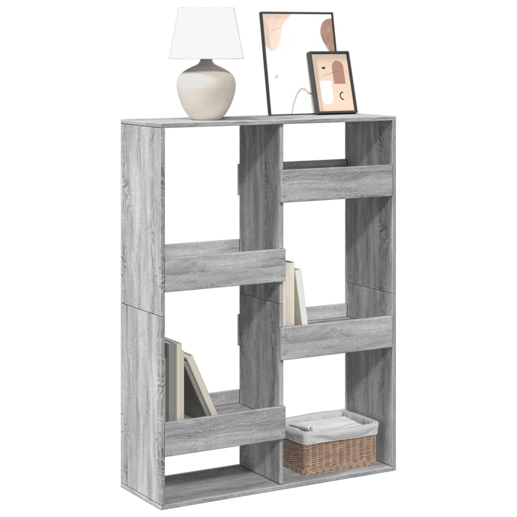 Bibliothèque sonoma gris 100x33x135 cm bois d'ingénierie - XIOS