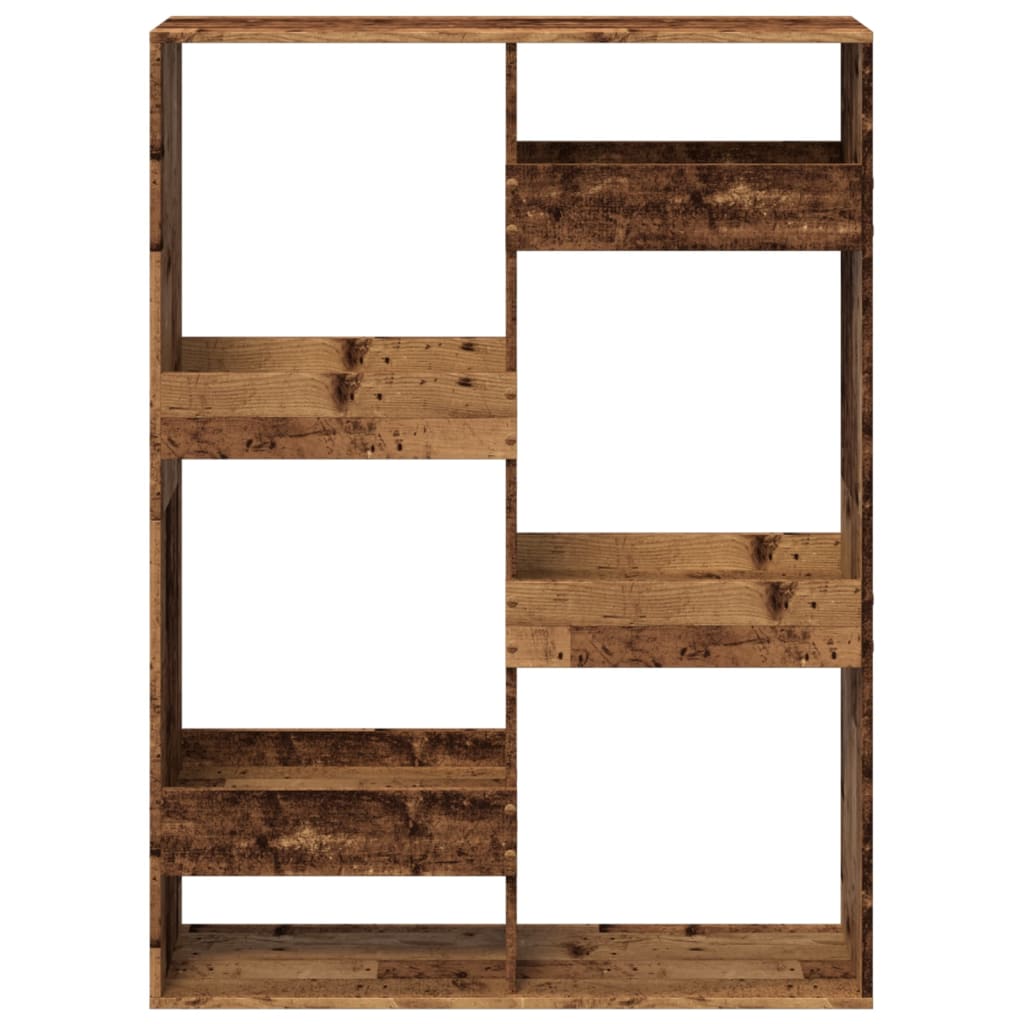 Bibliothèque vieux bois 100x33x135 cm bois d'ingénierie - XIOS
