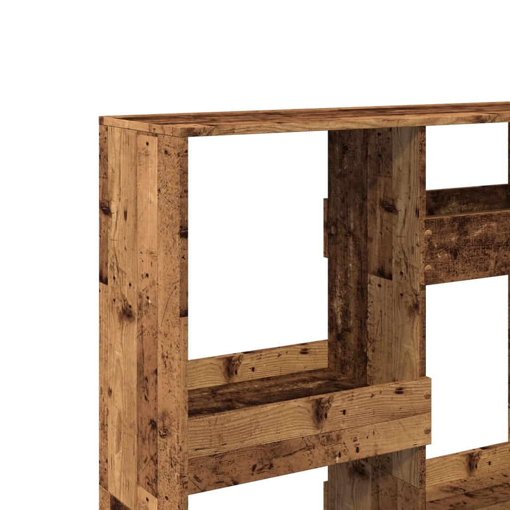 Bibliothèque vieux bois 100x33x135 cm bois d'ingénierie - XIOS