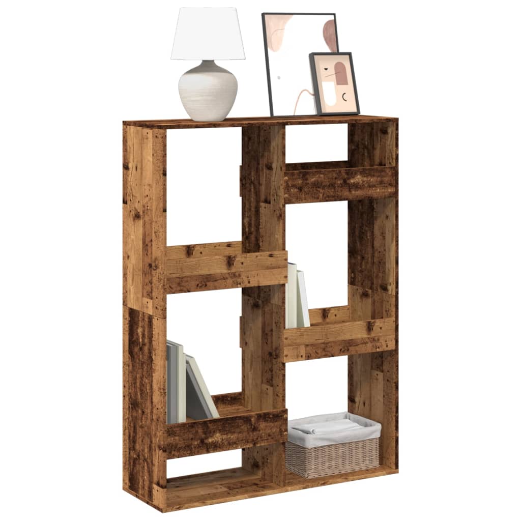 Bibliothèque vieux bois 100x33x135 cm bois d'ingénierie - XIOS