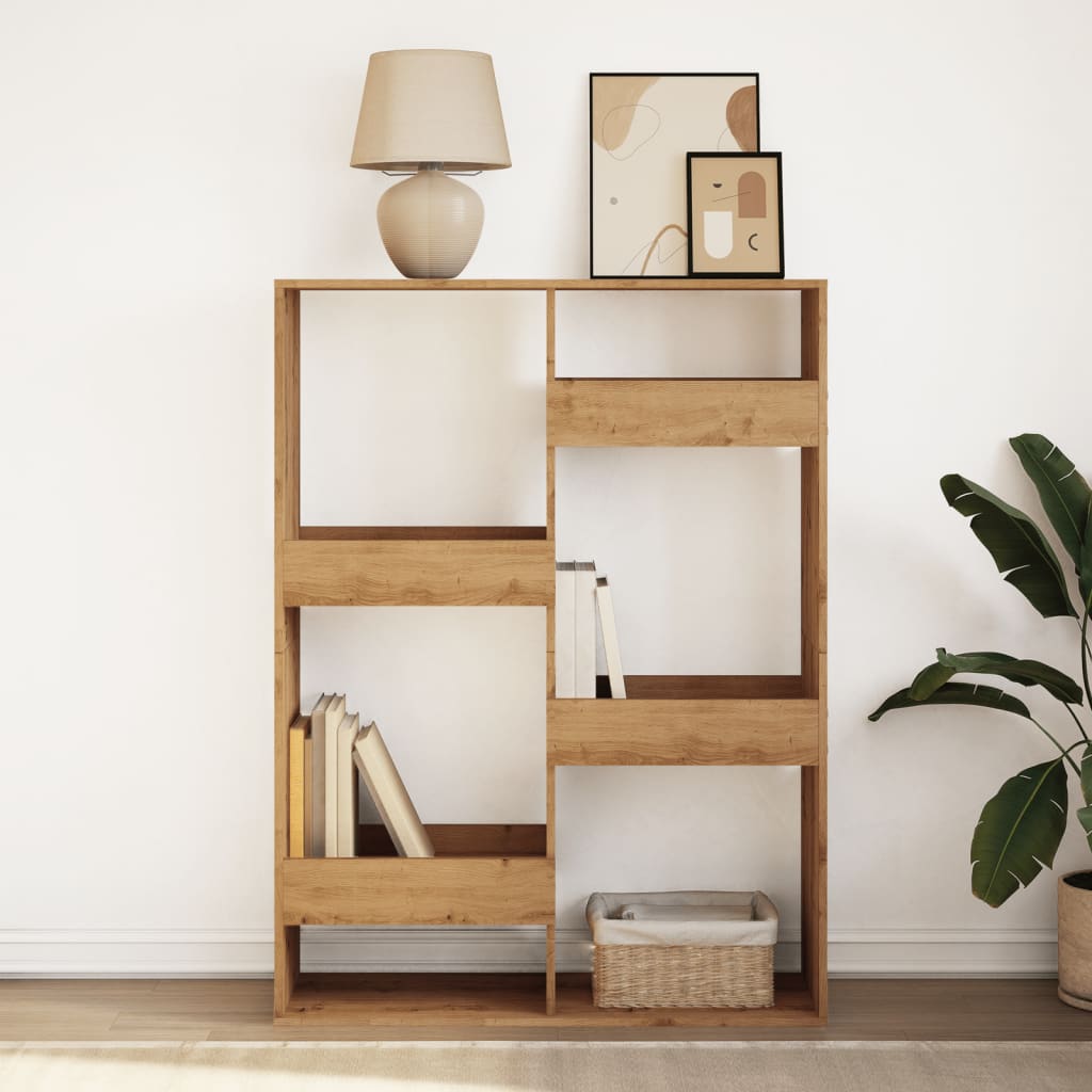 Bibliothèque chêne artisanal 100x33x135 cm bois d'ingénierie - XIOS