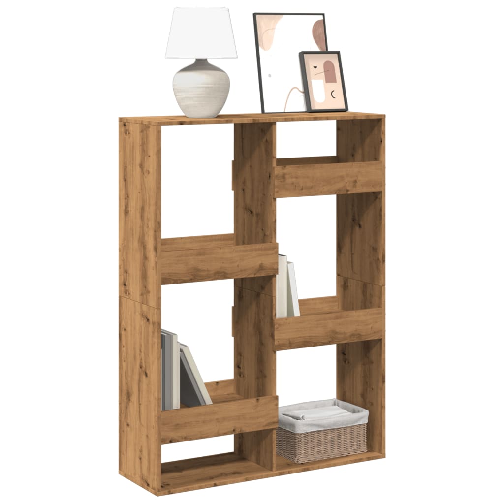 Bibliothèque chêne artisanal 100x33x135 cm bois d'ingénierie - XIOS