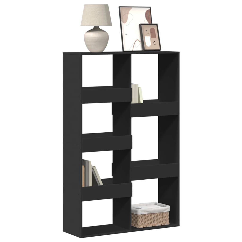 Bibliothèque noir 100x33x155,5 cm bois d'ingénierie - XIOS