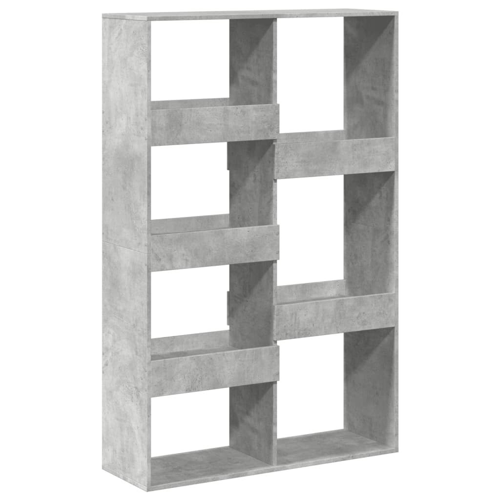 Bibliothèque gris béton 100x33x155,5 cm bois d'ingénierie - XIOS
